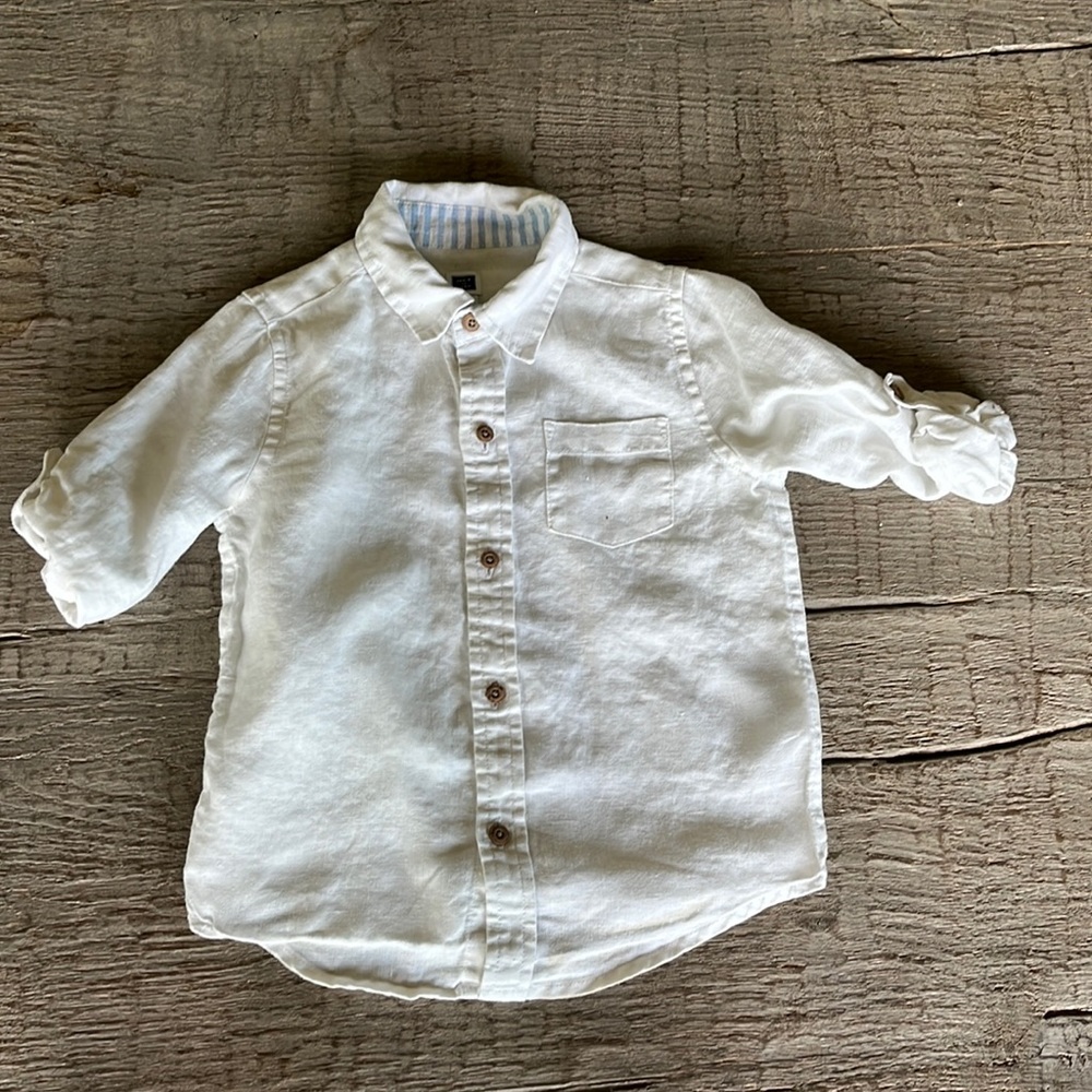 Janie and Jack Linen Button down